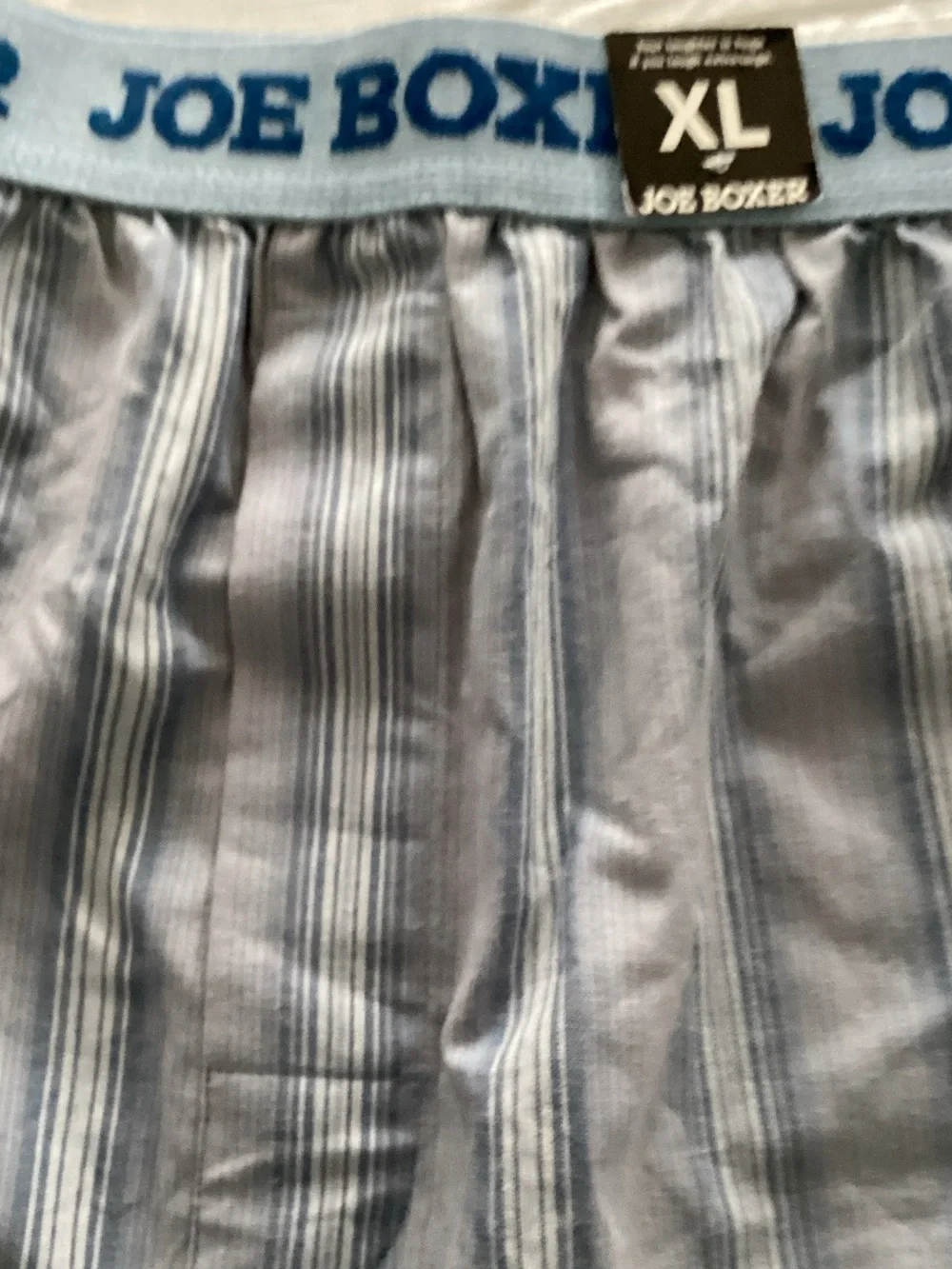 Joe Boxer Blue & Gray Striped Men's Boxers Size XL